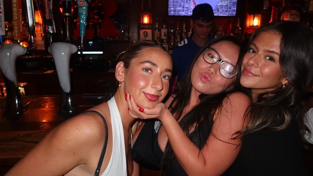 Patrons at the bar counter