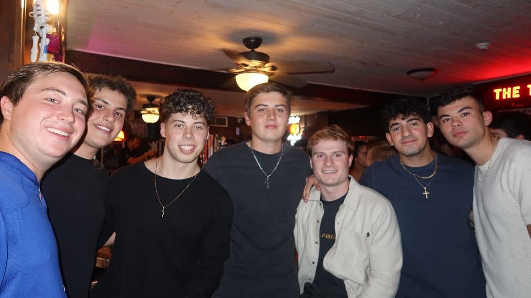 Group photo at the tavern